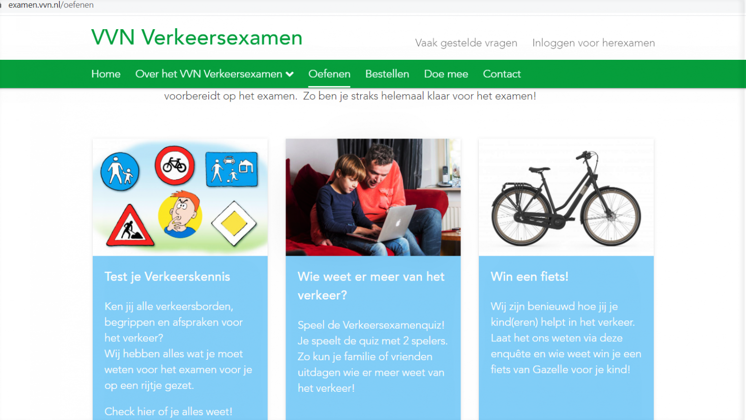 Verkeersexamen thuis te oefenen