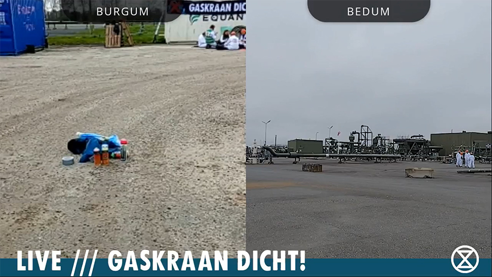 Extinction Rebellion bezet gasboringslocatie in Bedum